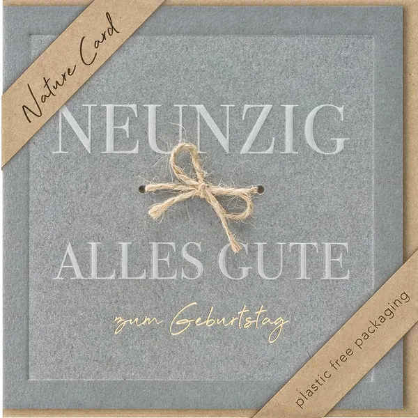 Produktbild des Artikels Faltkarte "Neunzig" - Alles Gute" (Schreibwaren)