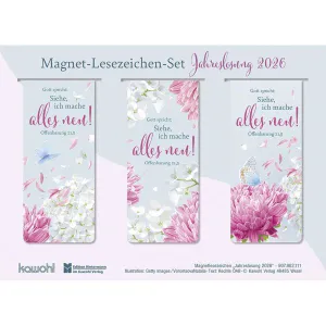 Produktbild des Artikels Jahreslosung 2026 - Magnet-Lesezeichen-Set Grafik (Schreibwaren)
