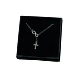 Stimmungsbild zu Halskette "Kreuz mit Unendlichkeitssymbol" silber
