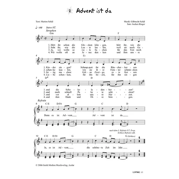 Produktbild des Artikels Advent ist da (Noten - Download)