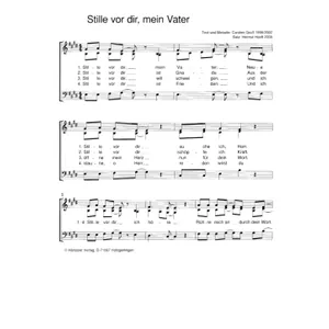 Produktbild des Artikels Stille vor dir mein Vater (Noten - Download)