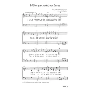 Produktbild des Artikels Erfüllung schenkt nur Jesus (Noten - Download)
