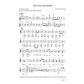 Produktbild des Artikels Wir essen und trinken (Noten - Download)