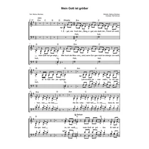 Produktbild des Artikels Mein Gott ist größer (Noten - Download)