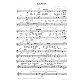 Produktbild des Artikels Ein Wort (Noten - Download)