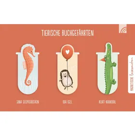 Produktbild des Artikels Lesezeichen "Tierische Buchgefährten" (3er-Set) (Schreibwaren)