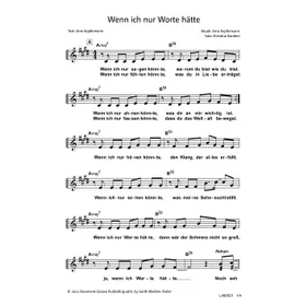Produktbild des Artikels Wenn ich nur Worte hätte (Noten - Download)