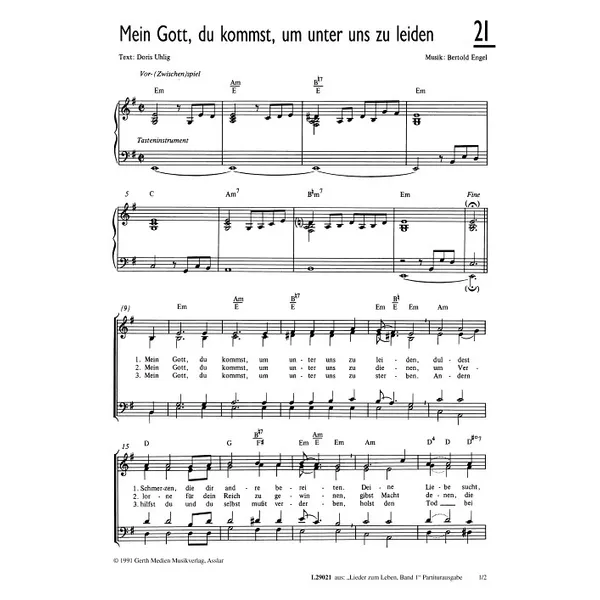 Produktbild des Artikels Mein Gott, du kommst, um unter uns zu leiden (Noten - Download)