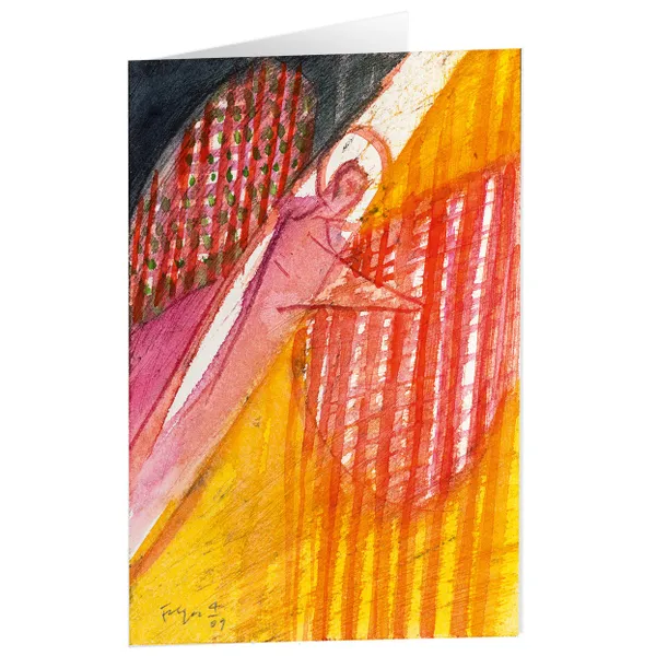 Produktbild des Artikels Kunstkarten "Vom Engel beschützt" 5 Stk. (Schreibwaren)