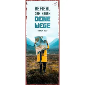 Produktbild des Artikels Metallschild lang - Befiehl dem Herrn deine Wege ()