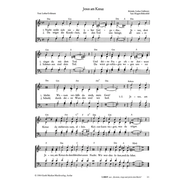 Produktbild des Artikels Jesus am Kreuz (Noten - Download)