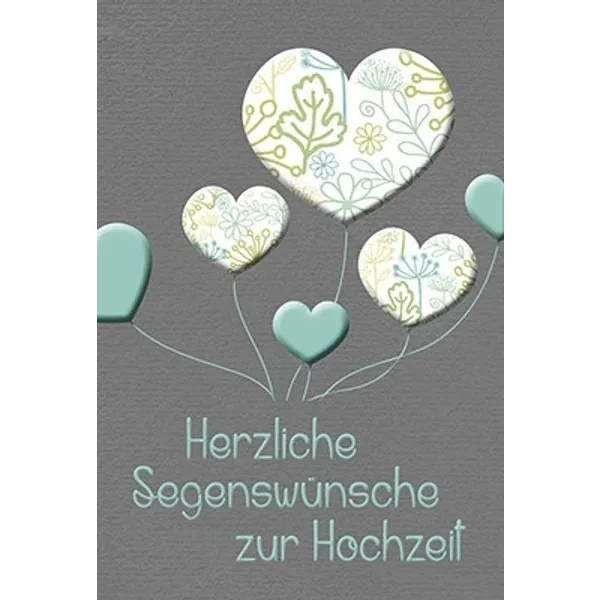 Produktbild des Artikels Faltkarte: Herzliche Segenswünsche zur Hochzeit (Schreibwaren)