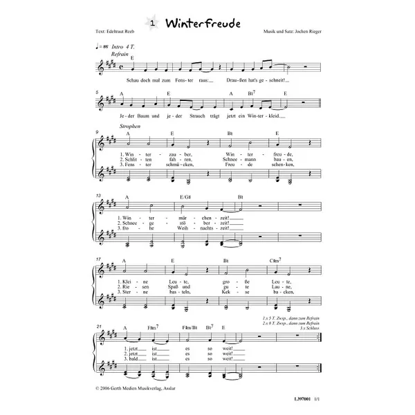 Produktbild des Artikels Winterfreude (Noten - Download)