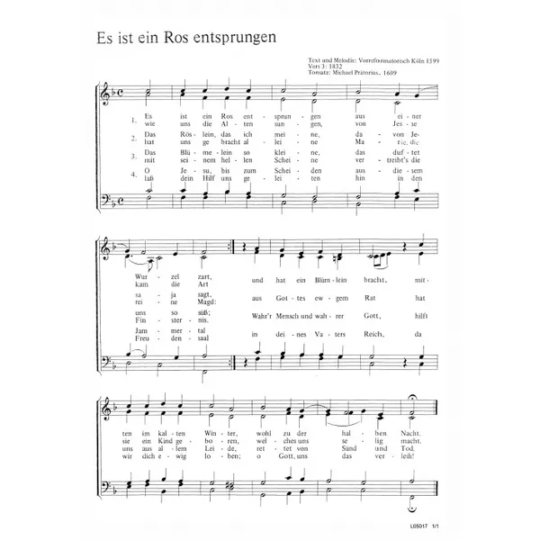 Produktbild des Artikels Es ist ein Ros entsprungen (Noten - Download)
