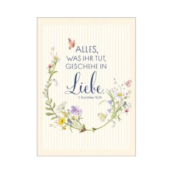 Produktbild des Artikels Postkarte "Alles, was ihr tut, geschehe in Liebe" (Schreibwaren)