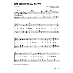 Produktbild des Artikels Alles, was Odem hat, lobe den Herrn (Noten - Download)