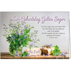 Produktbild des Artikels Faltkarte: Zum Geburtstag Gottes Segen (Schreibwaren)