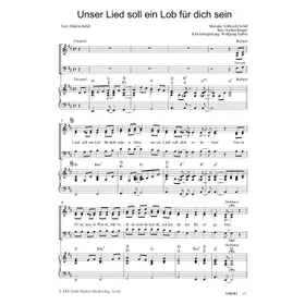 Produktbild des Artikels Unser Lied soll ein Lob für dich sein (Noten - Download)