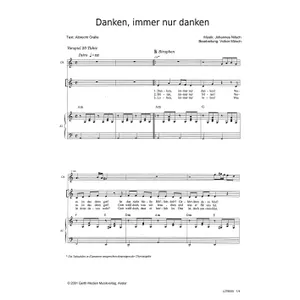 Produktbild des Artikels Danken, immer nur danken (Noten - Download)