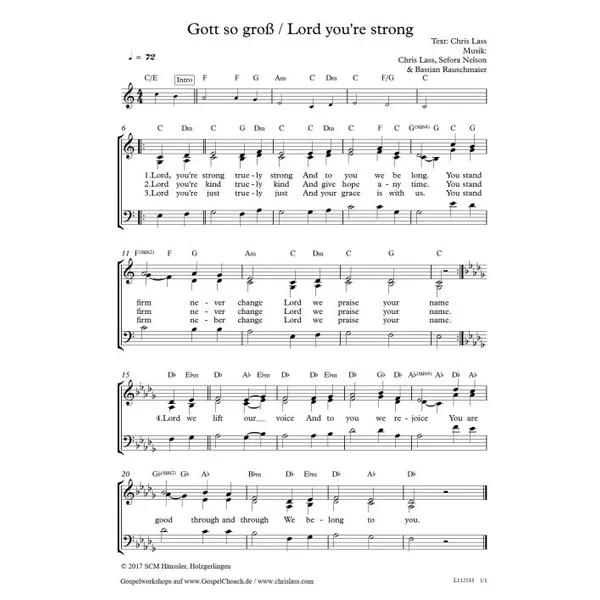 Produktbild des Artikels So groß (Noten - Download)