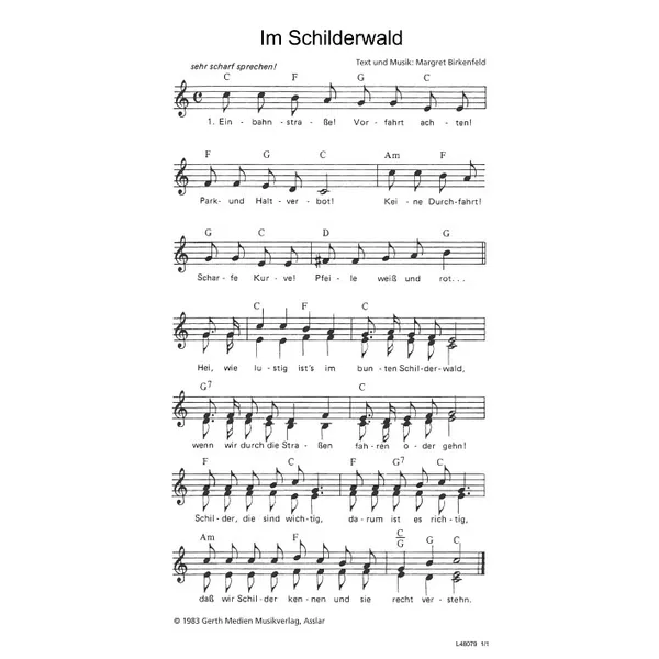 Produktbild des Artikels Im Schilderwald (Noten - Download)