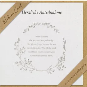 Produktbild des Artikels Faltkarte "Herzliche Anteilnahme" (Schreibwaren)