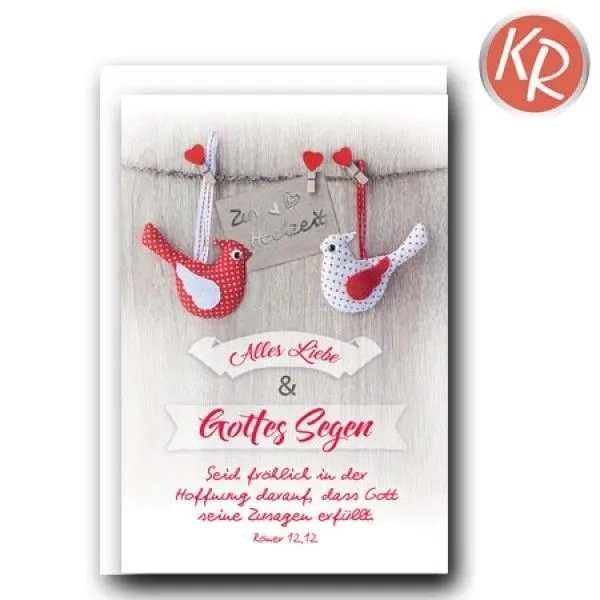 Produktbild des Artikels Faltkarte - Hochzeit Römer 12,12 (Schreibwaren)