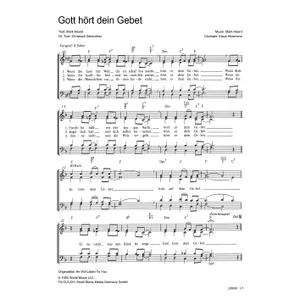 Produktbild des Artikels Gott hört dein Gebet (Noten - Download)