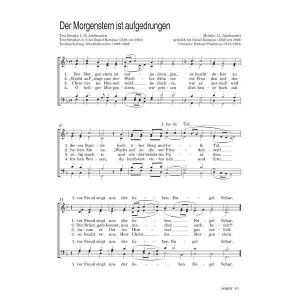 Produktbild des Artikels Der Morgenstern ist aufgedrungen (Noten - Download)