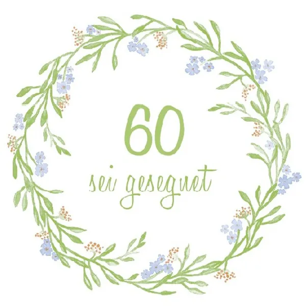 Produktbild des Artikels Serviette - 60. Geburtstag ()
