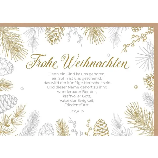 Produktbild des Artikels Faltkarte "Frohe Weihnachten" (Schreibwaren)