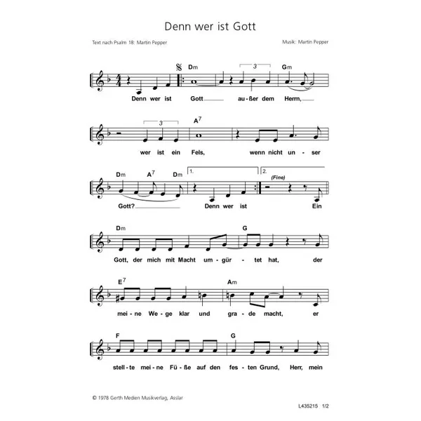 Produktbild des Artikels Denn wer ist Gott (Noten - Download)