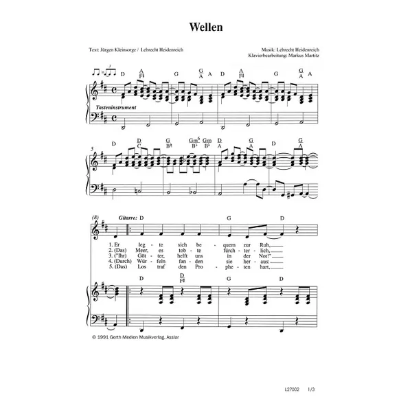 Produktbild des Artikels Wellen (Noten - Download)