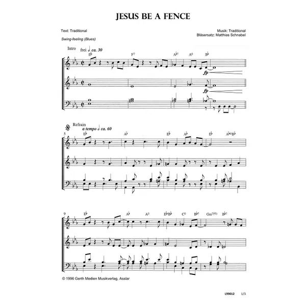 Produktbild des Artikels Jesus Be A Fence (Noten - Download)