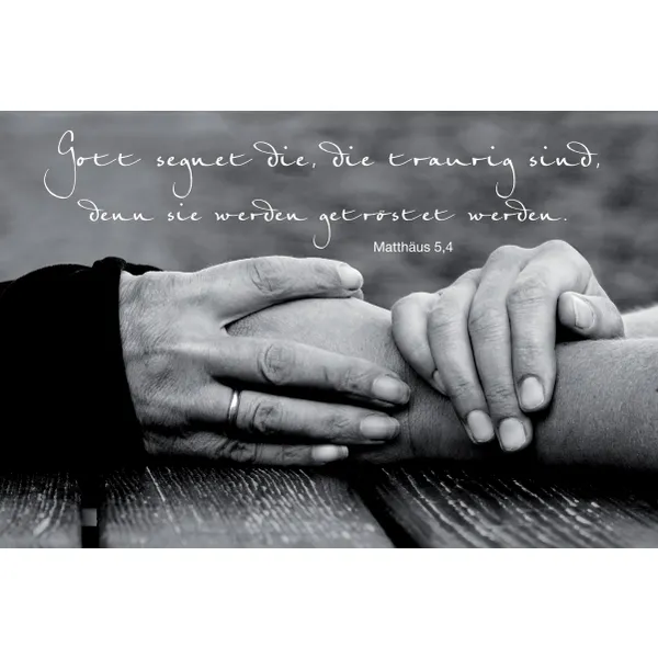 Produktbild des Artikels Faltkarte "Gott segnet die, die traurig sind" - 5 Stück (Schreibwaren)