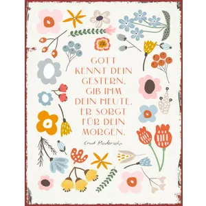 Produktbild des Artikels Metallschild groß - Gott kennt dein Gestern ()