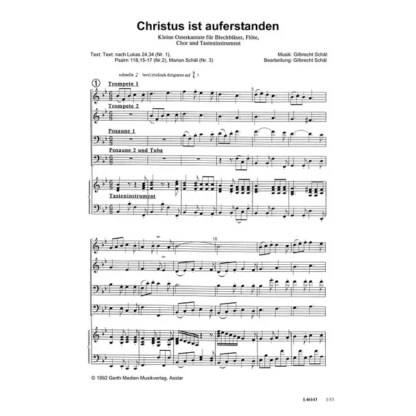 Produktbild des Artikels Christus ist auferstanden (Noten - Download)