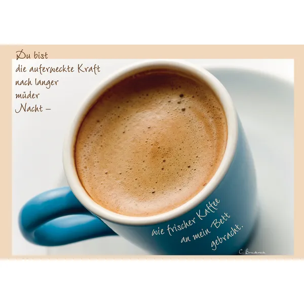 Produktbild des Artikels Postkarte "Du bist die auferweckte Kraft nach langer müder Nacht..."- 5 Stück (Schreibwaren)