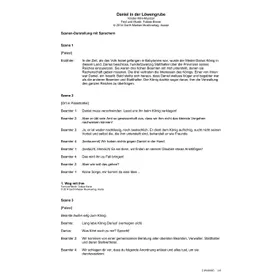 Produktbild des Artikels Daniel in der Löwengrube (Szenentexte) (Noten - Download)