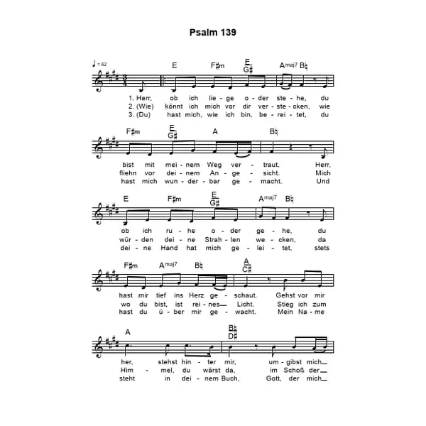 Produktbild des Artikels Psalm 139 (Noten - Download)
