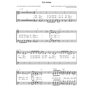 Produktbild des Artikels Für immer (Noten - Download)