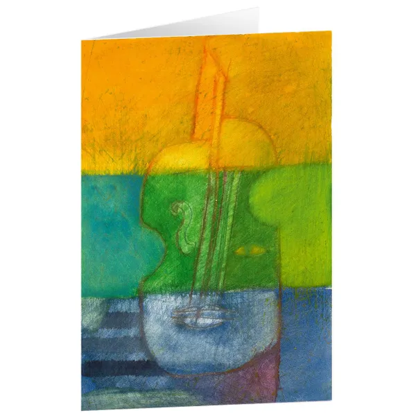 Produktbild des Artikels Kunstkarten "Violine" 5 Stk. (Schreibwaren)
