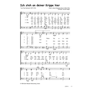 Produktbild des Artikels Ich steh an deiner Krippe hier (Noten - Download)