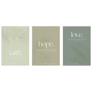 Produktbild des Artikels Poster-Set A4: faith.hope.love. ()