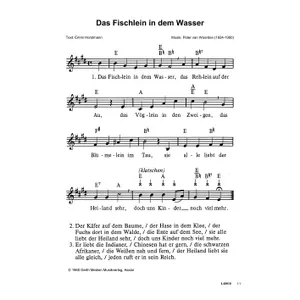 Produktbild des Artikels Das Fischlein in dem Wasser (Noten - Download)