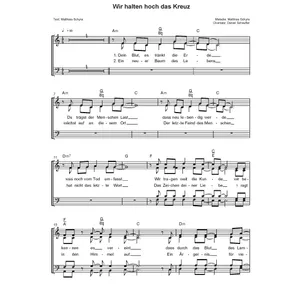 Produktbild des Artikels Wir halten hoch das Kreuz (Noten - Download)