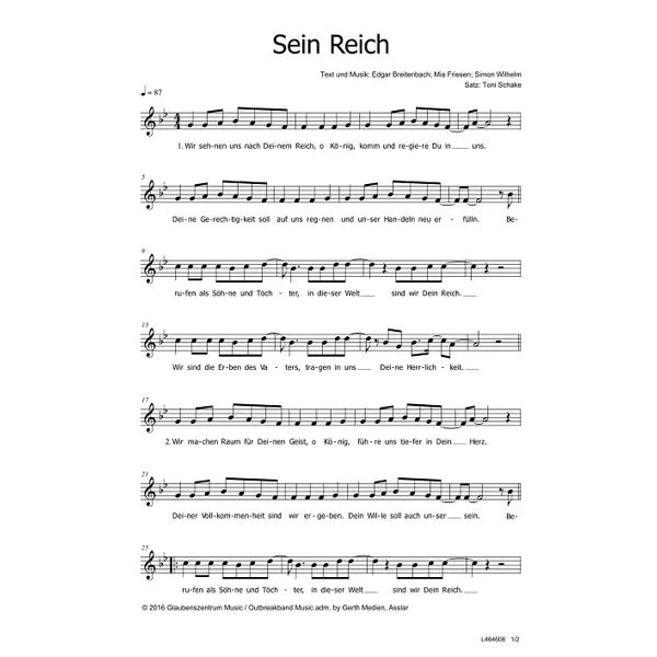 Produktbild des Artikels Sein Reich (Noten - Download)