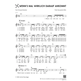 Produktbild des Artikels Wenn's mal wirklich darauf ankommt (einstimmig) (Noten - Download)