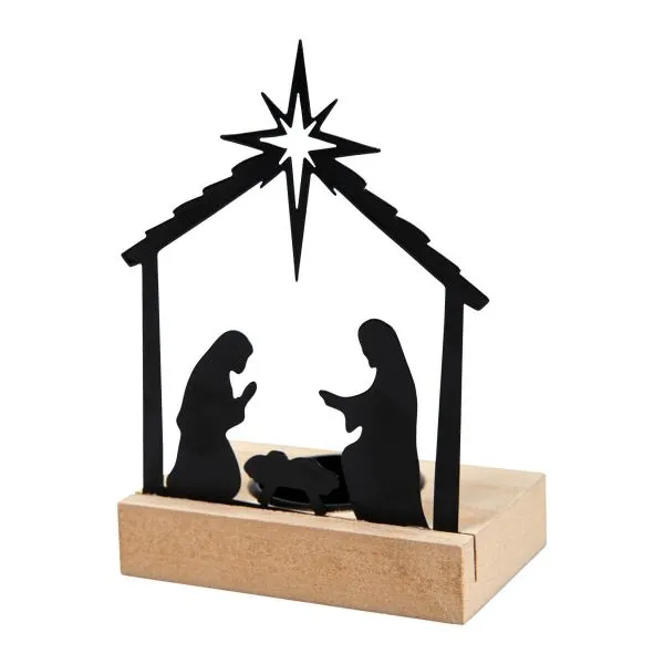 Produktbild des Artikels Teelichtleuchter "Krippe" - 14cm ()