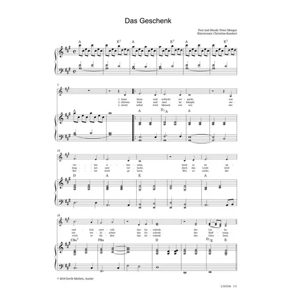 Produktbild des Artikels Das Geschenk (Noten - Download)